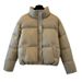 "Women's PU Leather Puffer Jacket Winter Short Stand Collar Thickened Slim Fit Coat With Pockets For Casual & Office Wear (Black/Green/Brown/Cream)"_ecoleips.com