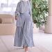 Modest Evening Dress Women's High Waisted Wide Leg Pants Vest Three Piece Set European American Style Autumn New Arrivals Muslim Fashion Clothing_ecoleips.com