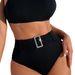 Women's Clothing Swimsuit Solid Color Sexy Split Female Swimsuit_ecoleips.com
