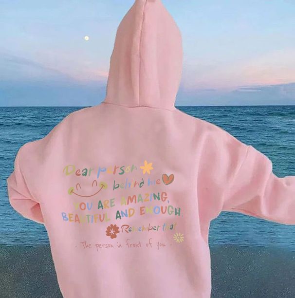 Women's Clothing Dear Person Behind Me hooded sweatshirt, motivational gift, mental health shirt_ecoleips.com