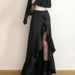 2025 Spring New Irregular Split Midi Plus Size High Waist Slimming Commuter Versatile Long Skirt For Women_ecoleips.com