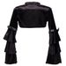 Women's Clothing Short slim dress coat Women's long sleeved small cape waistcoat Spring and autumn casual velvet small outerwear top_ecoleips.com