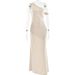 Women's Sexy One Shoulder Sleeveless Elegant Satin Backless Tie up Dress European American Cross Border New 2025_ecoleips.com