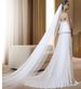 Women's Simple Bridal Wedding Veil New Style Single Layer Long Train with Hair Comb Wedding Party Wear_ecoleips.com