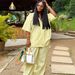 Women's Clothing Striped Loose Top Plus Size High Waisted Trousers Casual Fashion New Short Sleeved Set_ecoleips.com