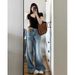 American Retro Wide-leg Jeans For Women, 2025 Spring And Autumn New Style, Plus-size, Loose-fitting, Slimming,_ecoleips.com