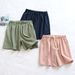 Women's Printed Cotton Sleep Shorts Summer Thin Couple Style Casual Loose Home Lounge Shorts_ecoleips.com