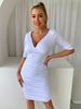 2025 Spring Summer New Women's Cross-Border European And American Sexy Fashion Versatile V-Neck Slim Fit Elegant Bodycon_ecoleips.com