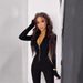 Women's Elegant Fashionable Solid Color Jumpsuit High Neck Long Sleeves Irregular Long Pants European American Style Romper_ecoleips.com