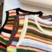 Women's Clothing Summer And Autumn Design Striped Sleeveless Vest T Shirt Thin Sweater Vest_ecoleips.com