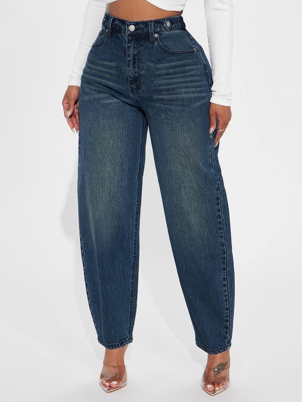 Retro Washed Denim Culottes For Women – Relaxed Harem Pants With Button Detail (S-XXL)_ecoleips.com