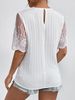 Women's Clothing Women's Fashionable Casual Patchwork Shirt Spring Autumn Lace Top For Formal & Casual For Women_ecoleips.com