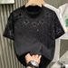 Starry Sky Short Sleeve T Shirt Casual Summer American Style Loose Simple Short Sleeve Trendy All Match Tops_ecoleips.com