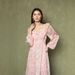 French-style Tea Break Dress For Women, 2026 Summer New Model, Pink, Waist-cinching, Slimming, Printed Fairy Long Dress,_ecoleips.com