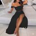 2024 European And American Summer Slim French Bohemian Long Printed Mid-Length Vintage Strapless Set Dress_ecoleips.com