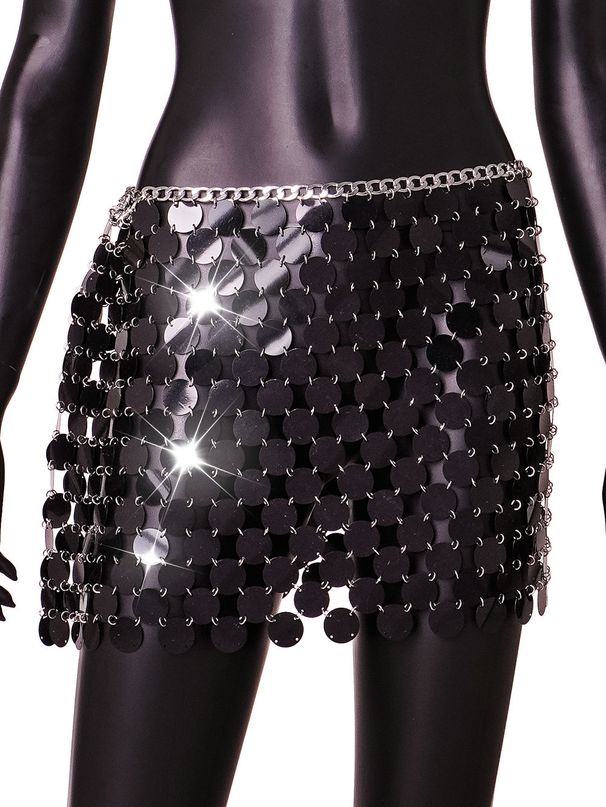 Women's Clothing New Punk Style Sexy Street Shooting Sequined Skirt_ecoleips.com