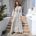Muslim Robe Women's Abaya Dubai Loose Evening Printed Dress_ecoleips.com
