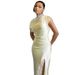 Summer New Fashionable Slim Fit Lace Cheongsam Long Dress Slit For American Women_ecoleips.com