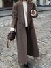 2024 Autumn/Winter European And American Cross-Border In-Stock Elegant Commuter Suit Collar Long Woolen Coat_ecoleips.com
