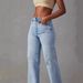"Vintage Washed Lambswool-Blend Jeans - Light Blue Distressed Denim (S-5XL)"_ecoleips.com