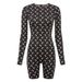 Slimming Bodysuit European American Style Sexy Design Moon Shape Printed Jumpsuit Romper for Women_ecoleips.com