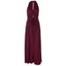 Women's Slimming Evening Dress European American Style V Neck Sleeveless Halter Neck Pleated Waist Sexy 2026 New_ecoleips.com