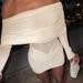 New Arrival Sexy Flirting Mesh Off Shoulder Lapel Long Sleeve Slimming Casual Party Women Dress_ecoleips.com