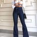 Women's Clothing Hot Selling High Waist Hip Lace Flared Pants Wide Leg Pants Jeans Women_ecoleips.com