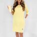 Women's Clothing Solid Color Round Neck Loose Casual Long Sleeved Dress_ecoleips.com
