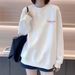 FW25 Matching Couple Cotton Crew Neck Sweatshirt - His & Hers_ecoleips.com