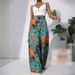 Voya 2026 European American Summer New Printed Pants, Fashionable And Elegant Holiday Style, Elastic Waist_ecoleips.com
