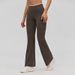 Women High Rise Flared Fitness Trousers_ecoleips.com