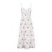 French-style Spring-summer New Sweet Fresh Printed Strapless Dress With Back Tie, Waist-cinching And Slimming Effect_ecoleips.com