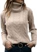 Cross-Border European And American Retro Autumn Winter New Foreign Trade Solid Color Turtleneck Knitted Long_ecoleips.com