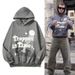 Women's Clothing high street hip hop Travis retro distressed trapped in time foam printed hoodie sweatshirt_ecoleips.com