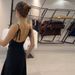 Black Sleeveless Waist Pendulum Dress Temperament Commuter Medium Long Dress For Women Elegant Daily Wear Party Outfit_ecoleips.com