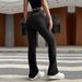 Voya 2026 New Women's European And American Women's Fashion Ins Street Style Slim Fit Solid Color Stretchy Flared Casual_ecoleips.com
