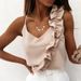 Women's Sexy Temperament Backless Ruffled Suspender Tops European American Summer Wish AliExpress Cross Border Tops_ecoleips.com