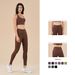 Women's nude feeling plus velvet without embarrassment high waist anti-curling yoga pants butt lift thickened thin velvet sports fitness pants_ecoleips.com
