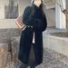 Faux Fur Long Coat With Stand Collar – Luxe Vegan Fur, Oversized Fit, Trendy Streetwear Style (White/Black/Taupe)_ecoleips.com