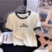 Women's Ribbed Short Sleeve T-Shirt – Flattering Fitted Top For Petite Women | Trendy Summer Casual Tee_ecoleips.com