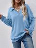 Women's Collared Long-sleeved Loose Fleece-lined Sweatshirt_ecoleips.com