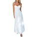 Women's Elegant Solid Color Halter Belted A-Line Midi Dress – Spring Casual Gown 2026_ecoleips.com
