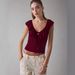 Cross-border Spring-summer Unique Beautiful V-neck Tie-back Tank For Women, Ruffled Sleeveless Sweet And Spicy Style_ecoleips.com