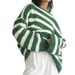 Aria Basics Aria Basics European American Cross-border Autumn And Winter Tops, Loose One-shoulder Striped Long-sleeve Knitted Pullover_ecoleips.com