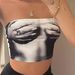 Women's Sexy Hot Girl Strapless Body Print Top Trendy Mature Short Top American Summer Ins Style_ecoleips.com