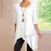 Women's Clothing Spring And Autumn New Color Long Sleeved Round Neck Irregular T Shirt_ecoleips.com