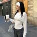 Women's European American Style off Shoulder Long Sleeve Slim Waist T-Shirt Top Fashion Street Style Autumn 2025 New Arrival_ecoleips.com