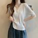 Large Size Square Neck Front Shoulder Short-sleeved T-shirt Women's Summer 2026 New Loose And Thin Meat-covering Versatile Casual Top_ecoleips.com