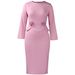 2025 Fall/Winter New Fashion Crew Neck Long Sleeve Solid Color Three-Dimensional Flower European And American Dress_ecoleips.com